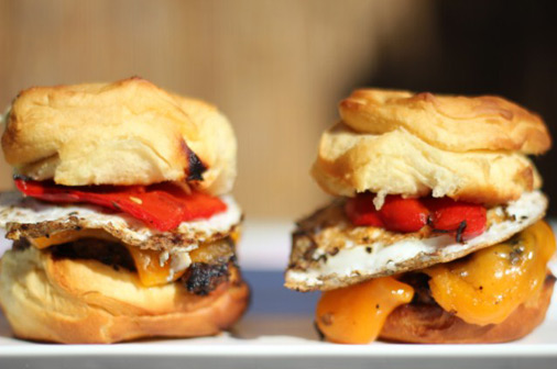 Grilling A Breakfast Sandwich