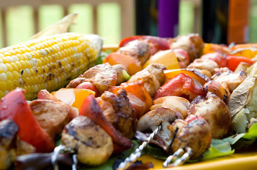 Succulent Lamb Kabobs on the Island Grillstone