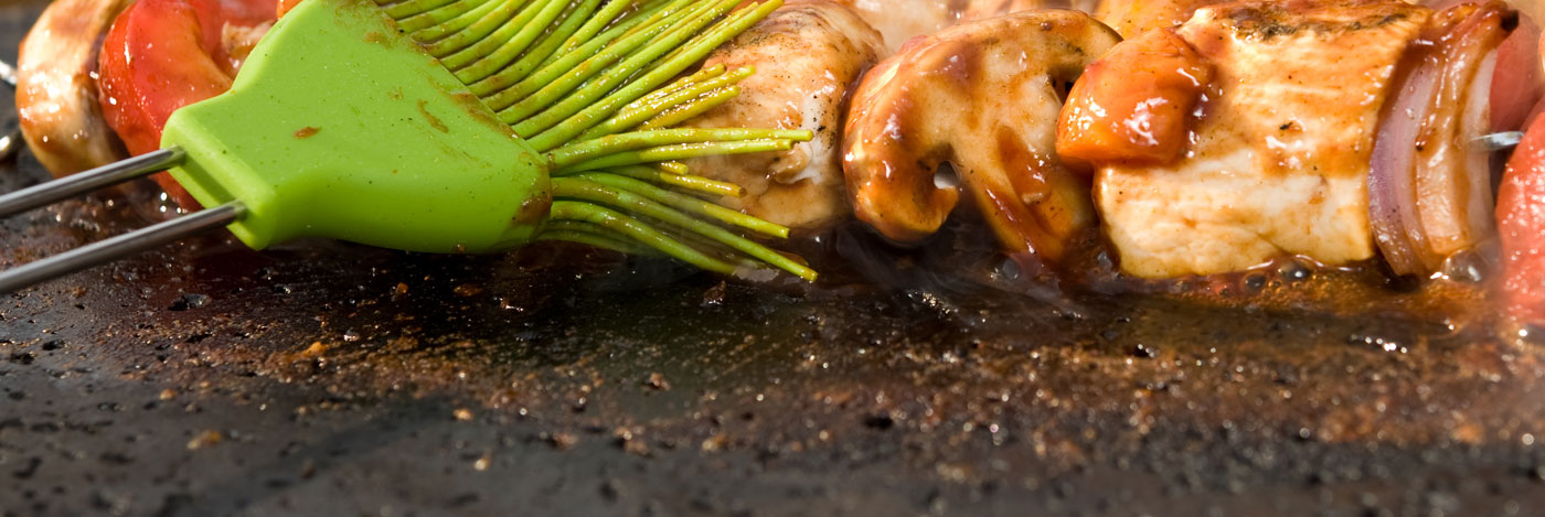 Delicious food being grilled on a Grill Stone