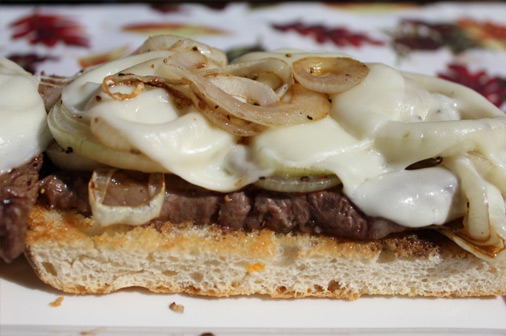 Open Faced Rib Eye Sandwich